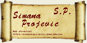 Simana Projević vizit kartica